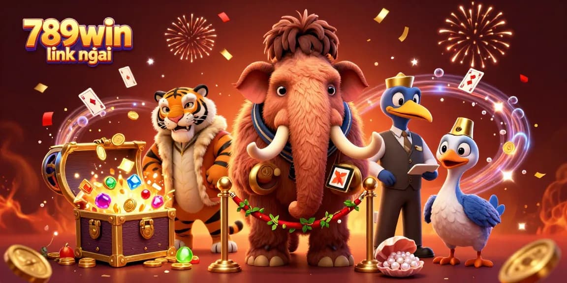 Experience the thrill with 789win link mới in this vibrant casino scene featuring colorful characters and game elements.