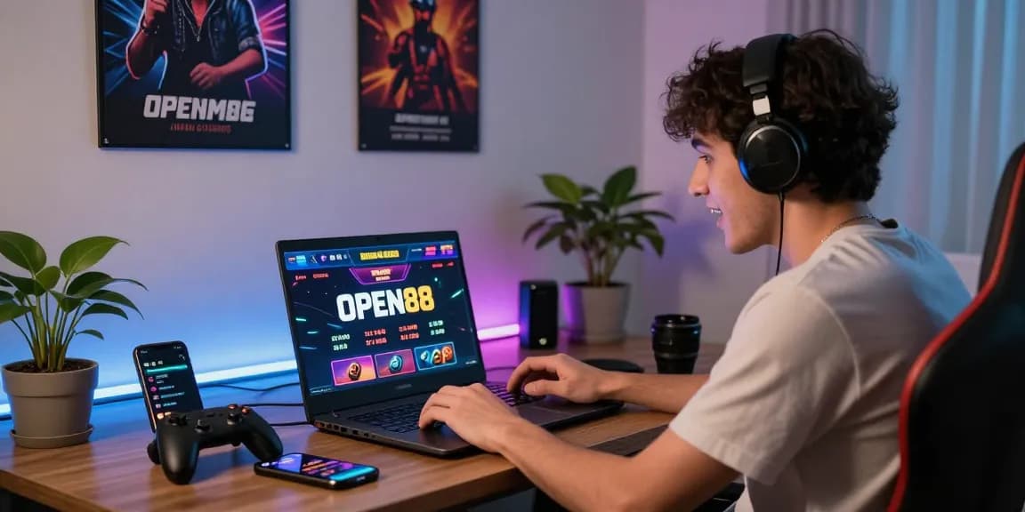 Player enjoying an interactive gaming experience on OPEN88 online gambling platform.