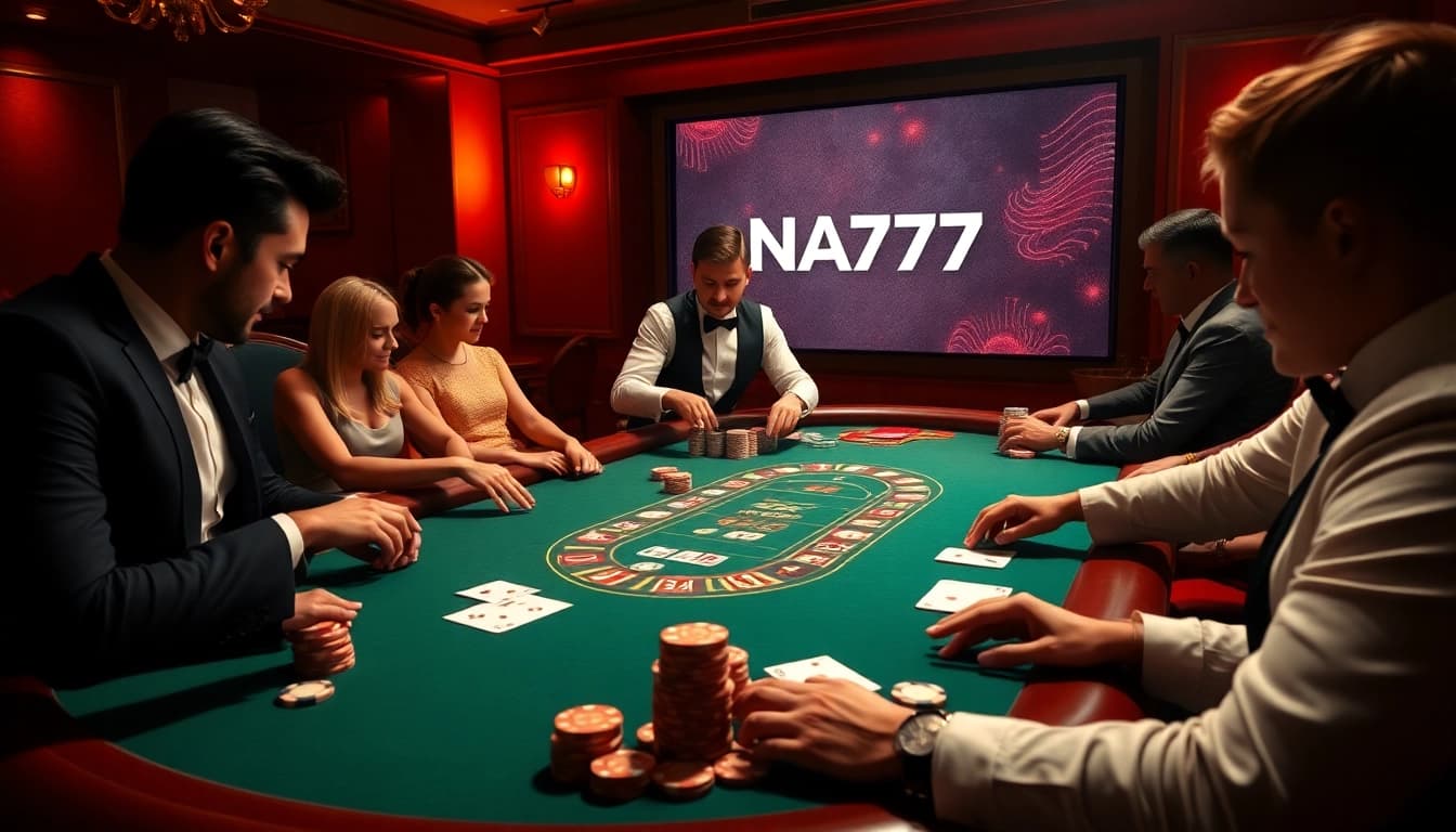 Experience the thrill of professional poker at NA777 online casino, surrounded by luxury and excitement.
