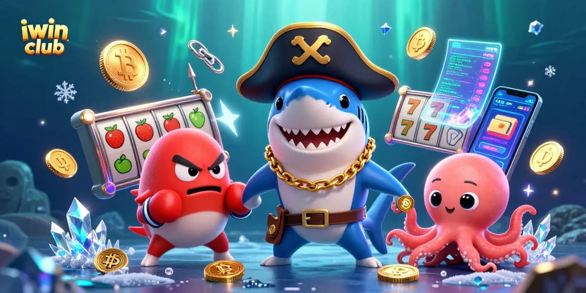 Experience dynamic gaming adventures at iwin club with colorful slot reels and animated characters.