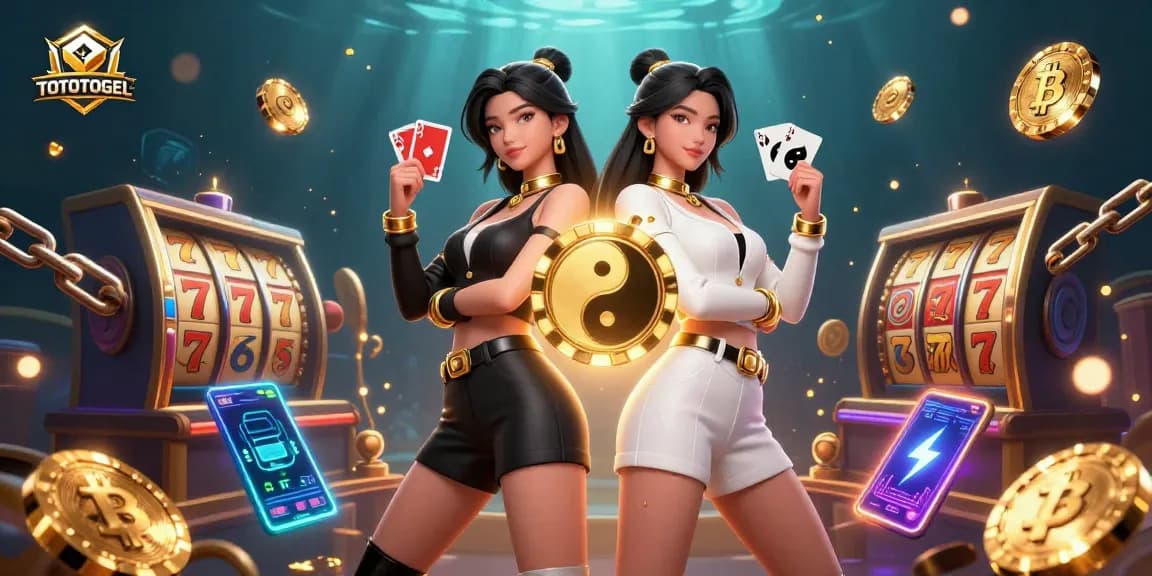 Experience the thrill with TOTOTOGEL as stunning Asian women embody casino luck with vibrant playing cards.