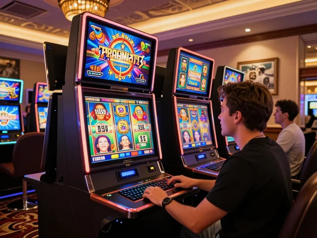 Engaging in a dynamic Pragmatic Slot game at home, showcasing the modern gaming experience.