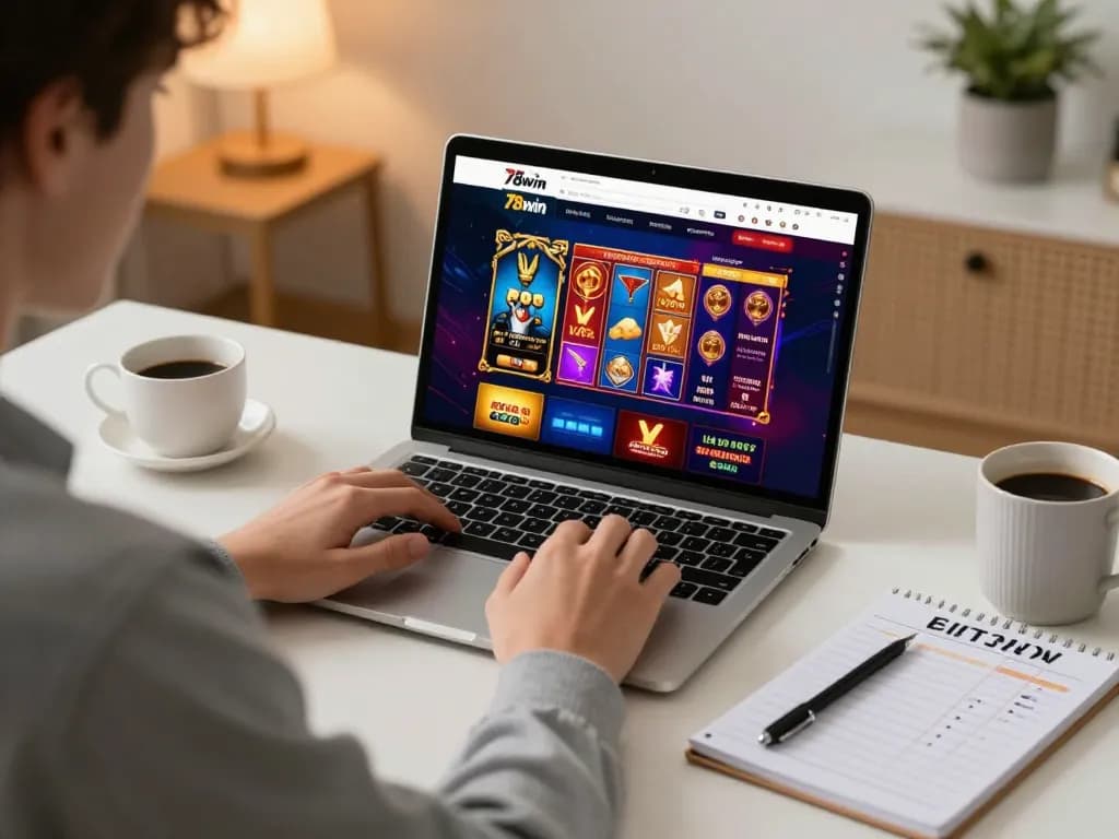 Explore innovative online gaming strategies with 78win on a cozy home setup.