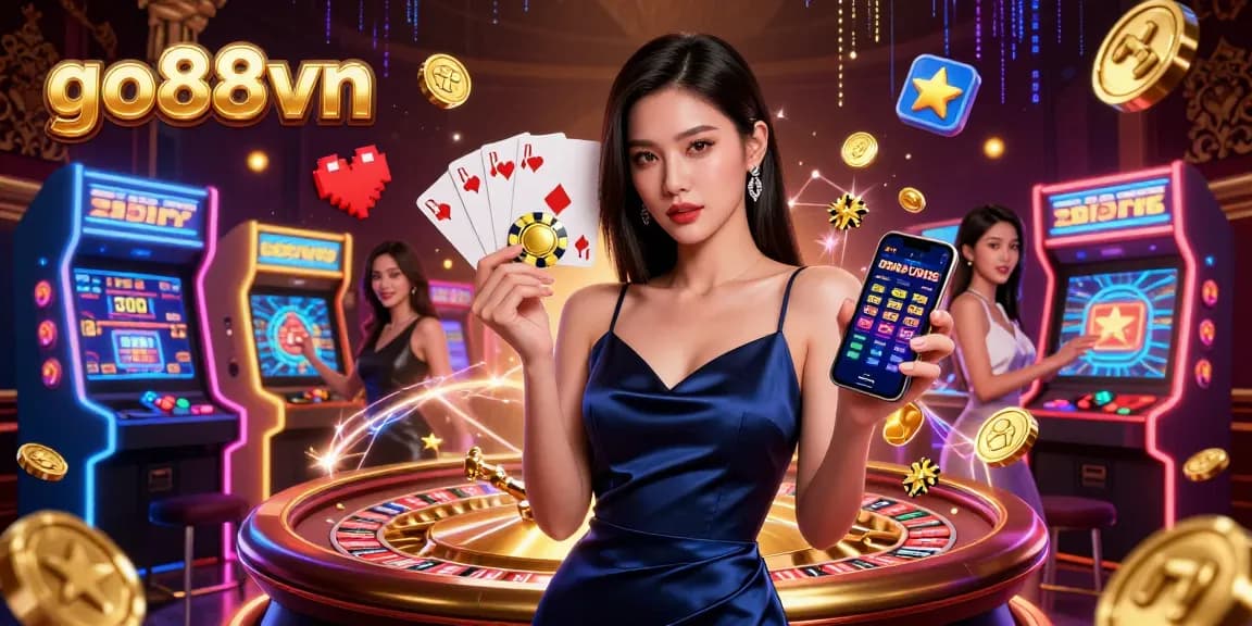Experience the thrill of go88vn with a stunning casino scene featuring dynamic gaming action.