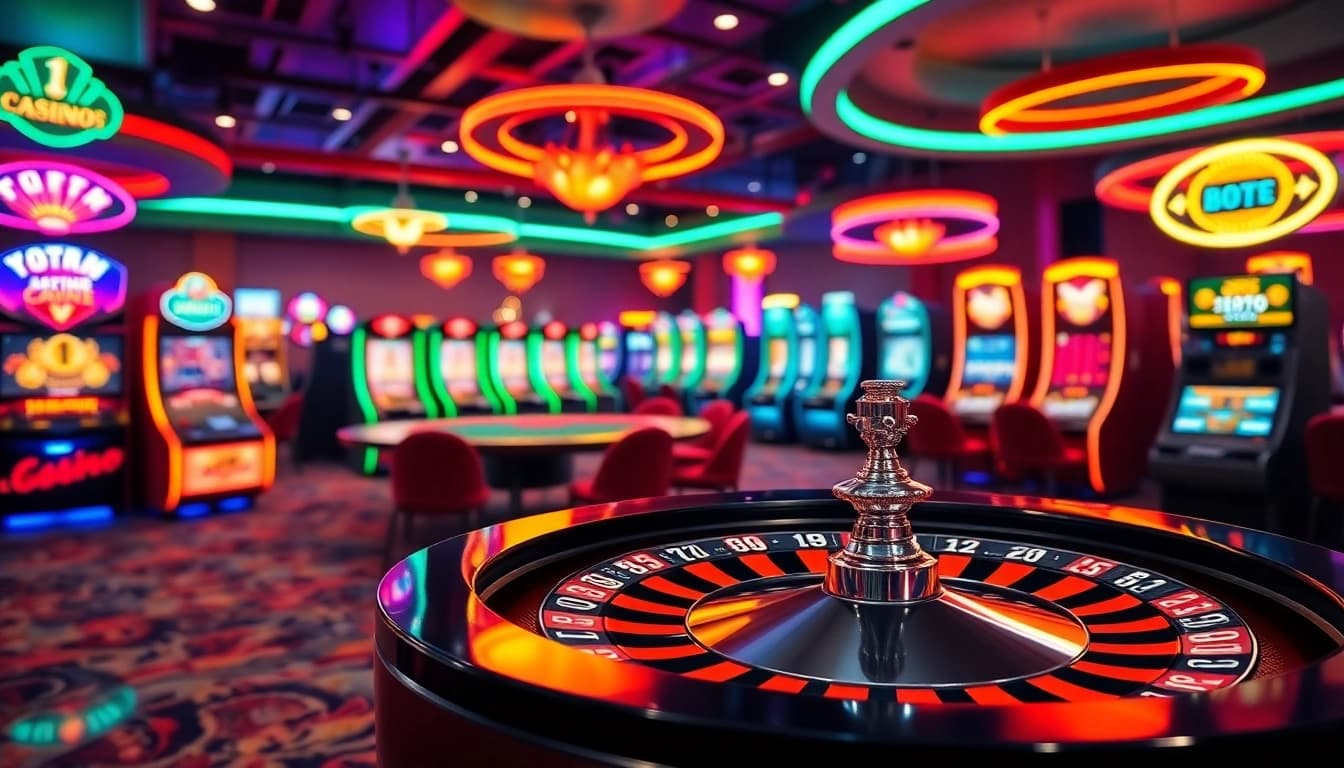 Experience the thrill of online casino Singapore with vibrant roulette and slot machines.