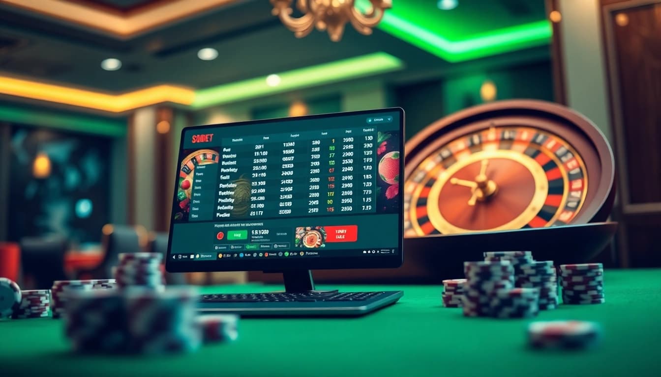 Engaging sbobet link login interface showcasing luxury online gambling experience.