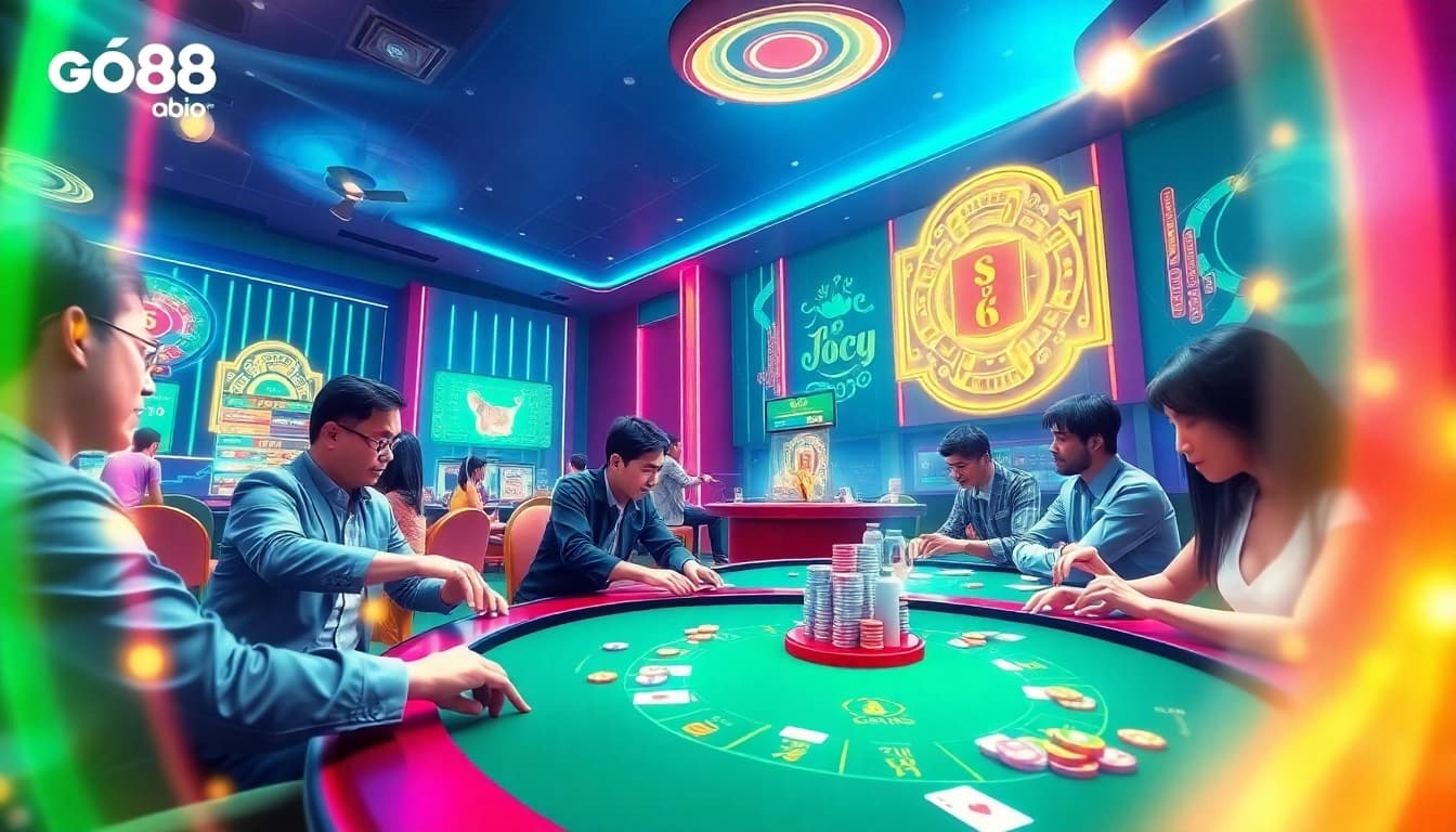 Engaging online gaming atmosphere featuring Sic Bo and Xóc Đĩa on go88.bio, promoting excitement and trust.