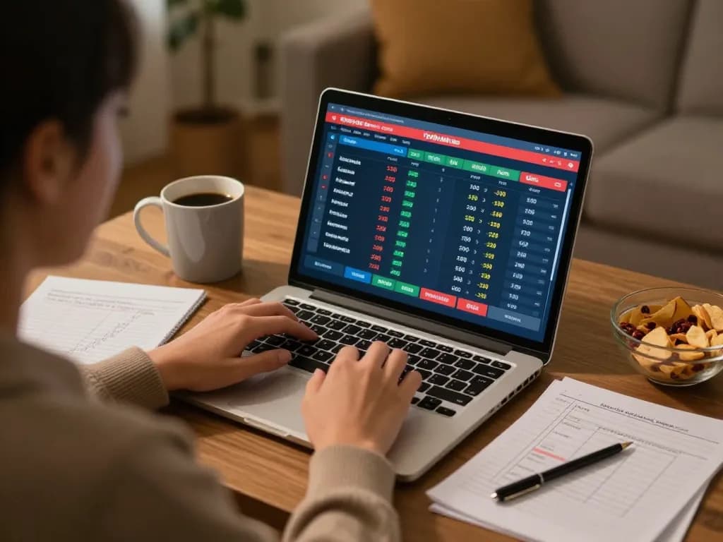 Analyzing tỷ lệ kèo during online sports betting for strategic advantages in a cozy setting.