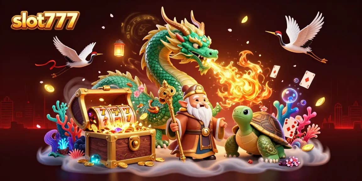 Spin the reels with slot777 in a vibrant casino realm filled with treasure and thrilling game elements.