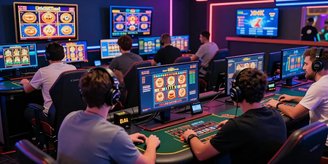 Exciting scene from https://dea.org.uk showcasing players engaged at a vibrant credit card casino, highlighting Visa and Mastercard transactions.