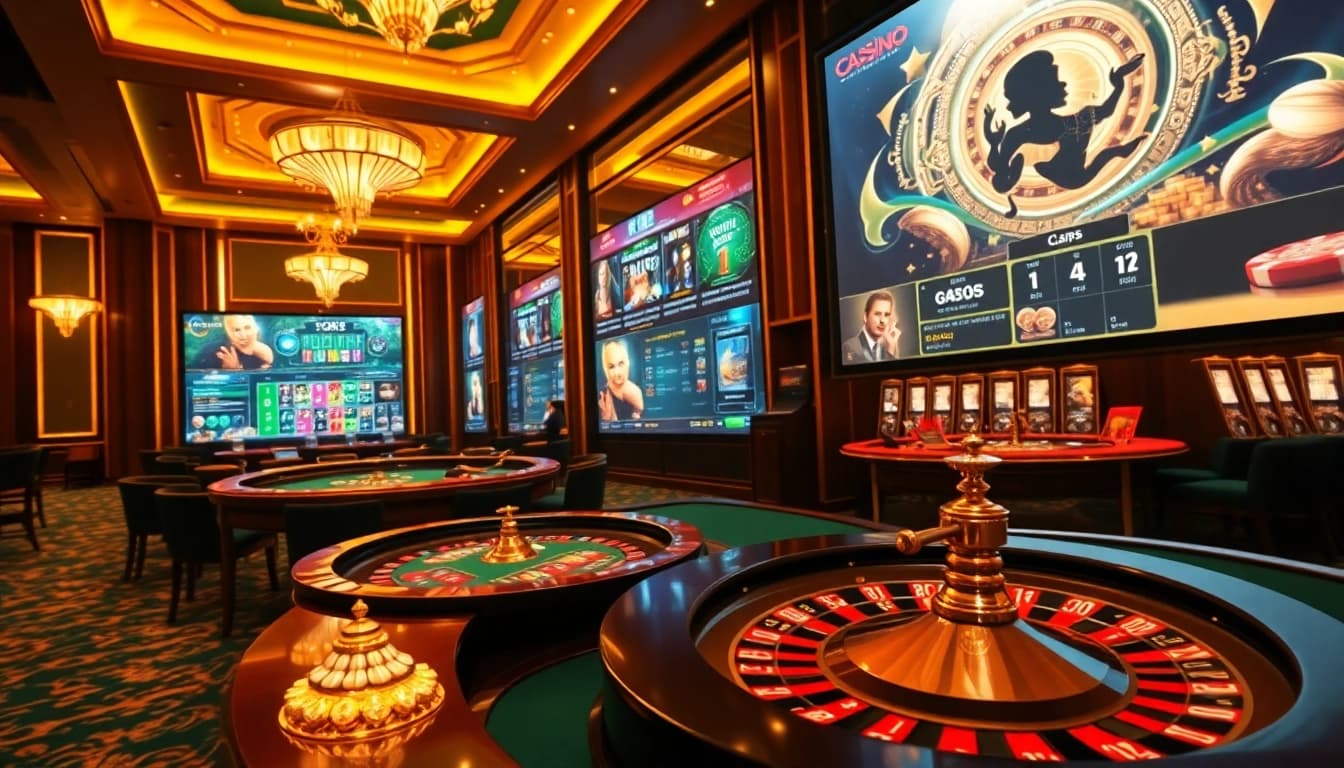 Experience the excitement of online gambling at https://vn88a.app/ with vibrant casino visuals showcasing poker, slots, and roulette.