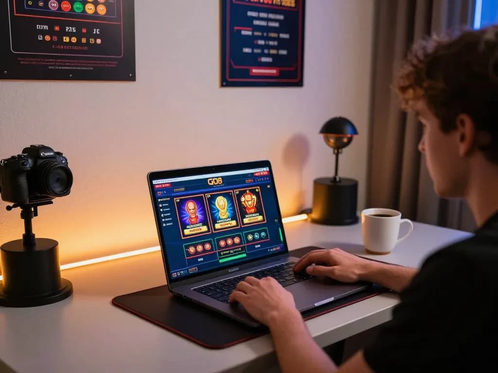 Engaging in online gaming at GO8 with a sleek interface for thrilling gameplay