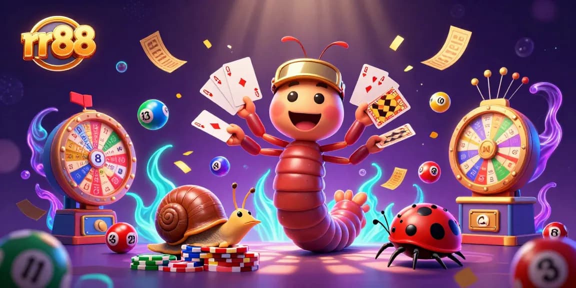Experience thrilling gameplay with rr88's colorful 3D casino elements and characters, combining excitement and strategy.
