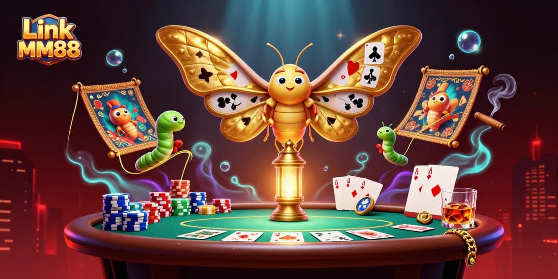 Experience the thrilling ambiance at Link MM88 with vibrant casino scenes illustrated in stunning detail.