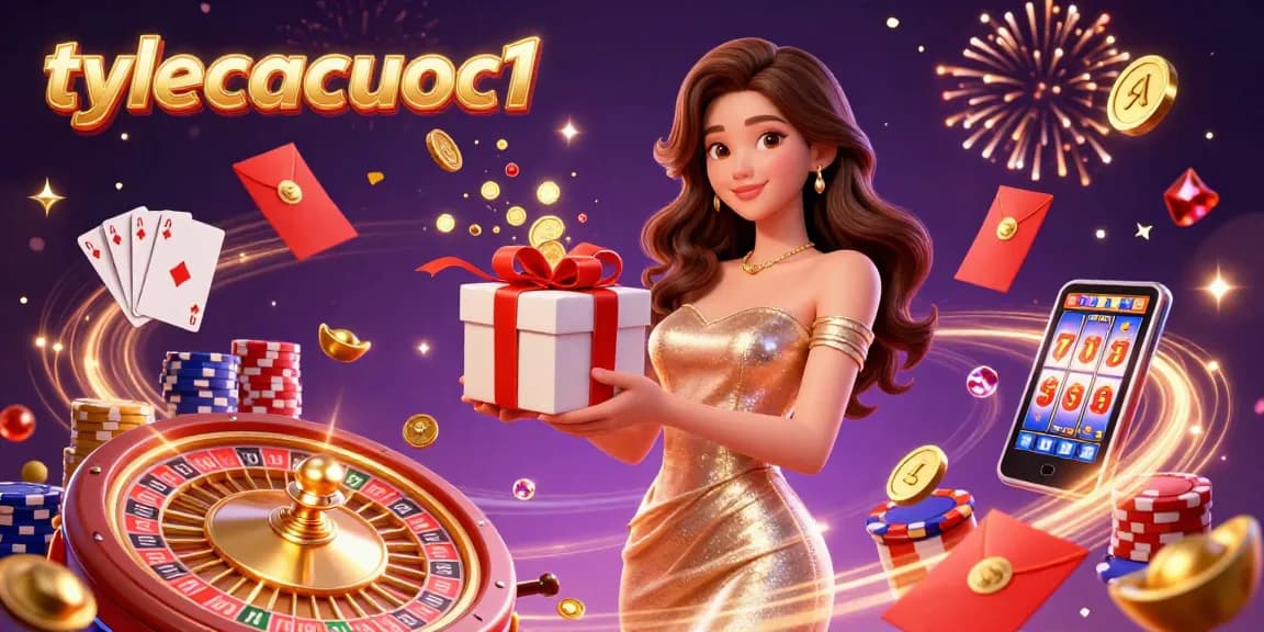 Experience the excitement of tylecacuoc1 with our festive Lunar New Year casino scene filled with golden coins and confetti.