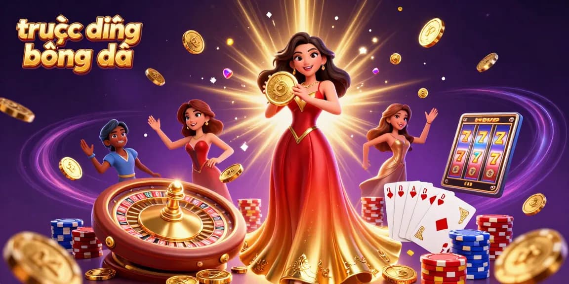Experience trực tiếp bóng đá with premium visuals and dynamic elements in a vibrant casino setting.