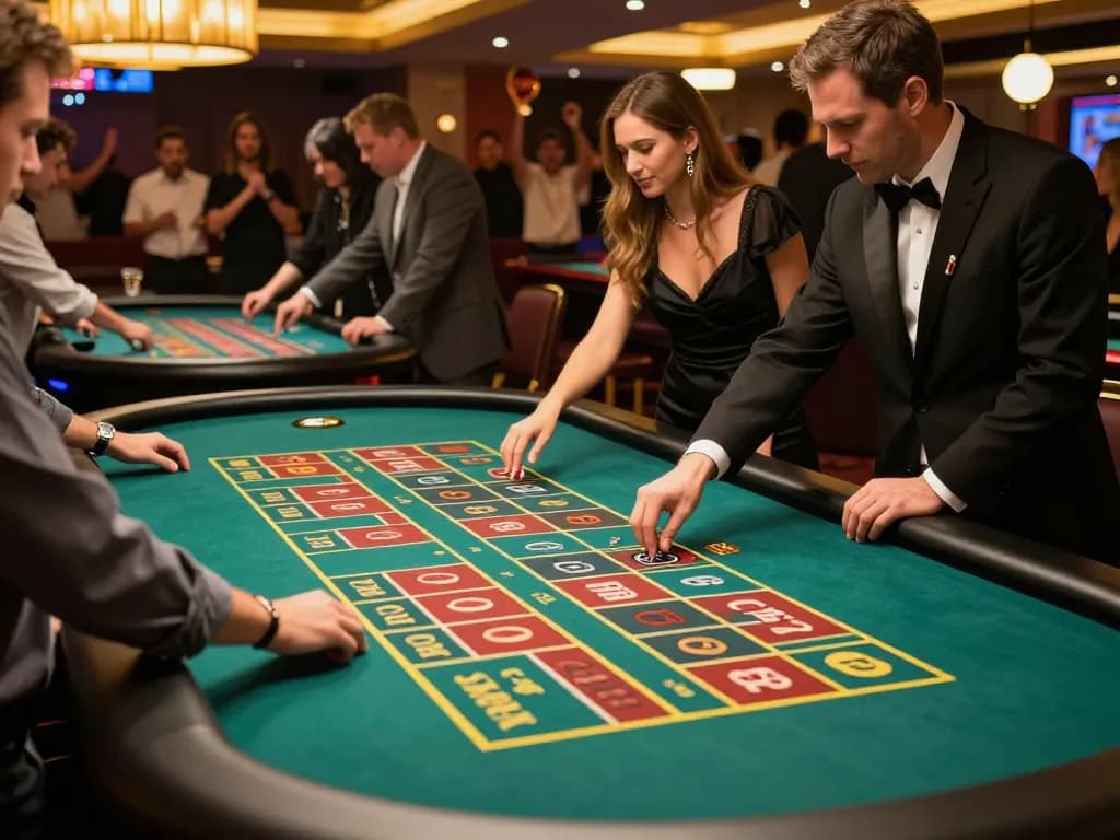 Players engaged in thrilling roulette gameplay at Hi88, showcasing the excitement of live casino action.