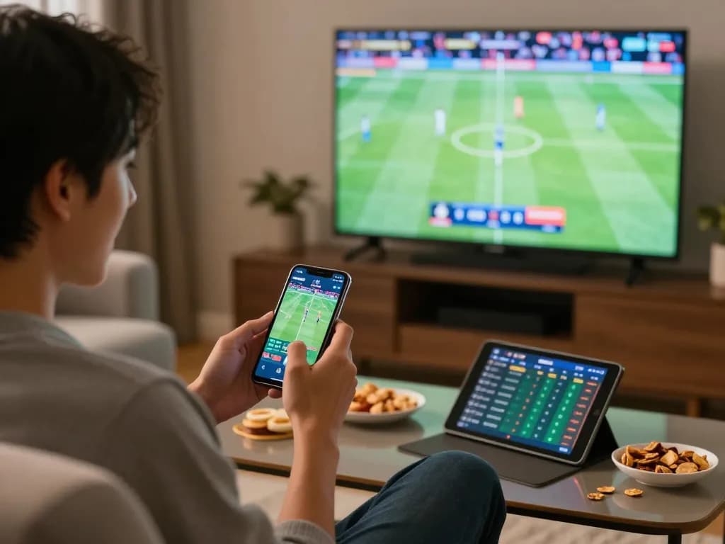 Win678 user placing bets on a smartphone during a live sports game