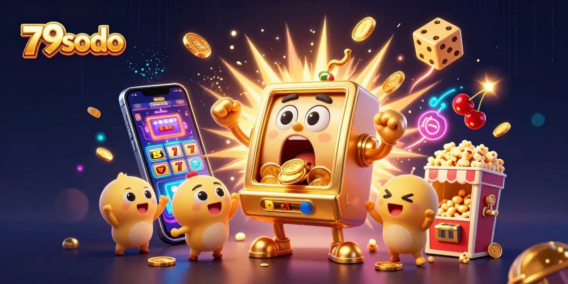 Celebrate wins at 79sodo with golden slot machines overflowing with coin jackpots and neon excitement.