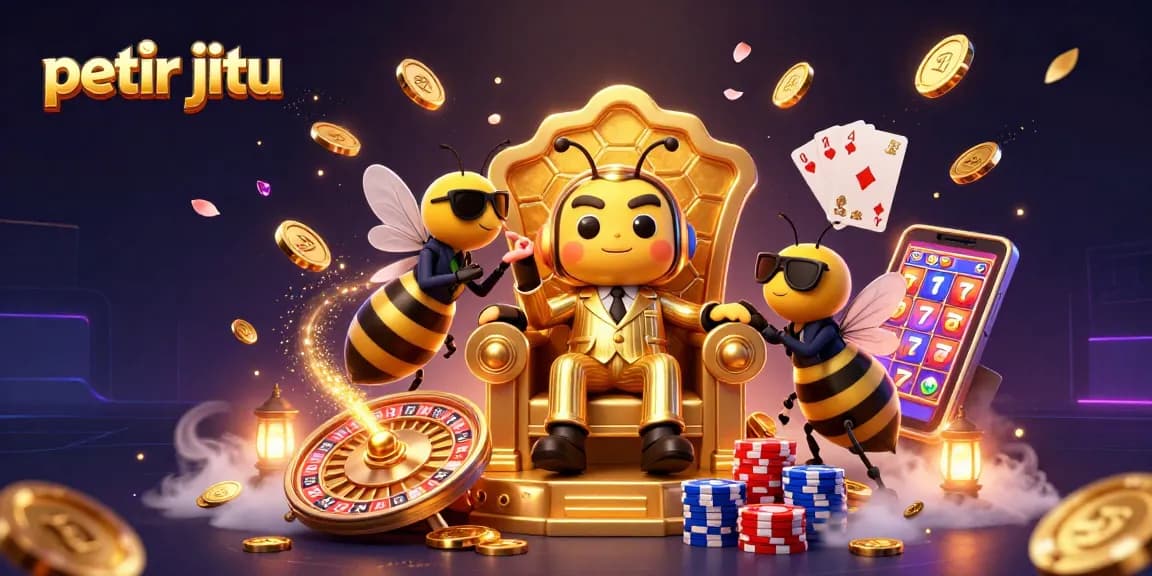 Permainan seru di situs petir jitu dengan bumblebee bos dan elemen kasino yang megah.