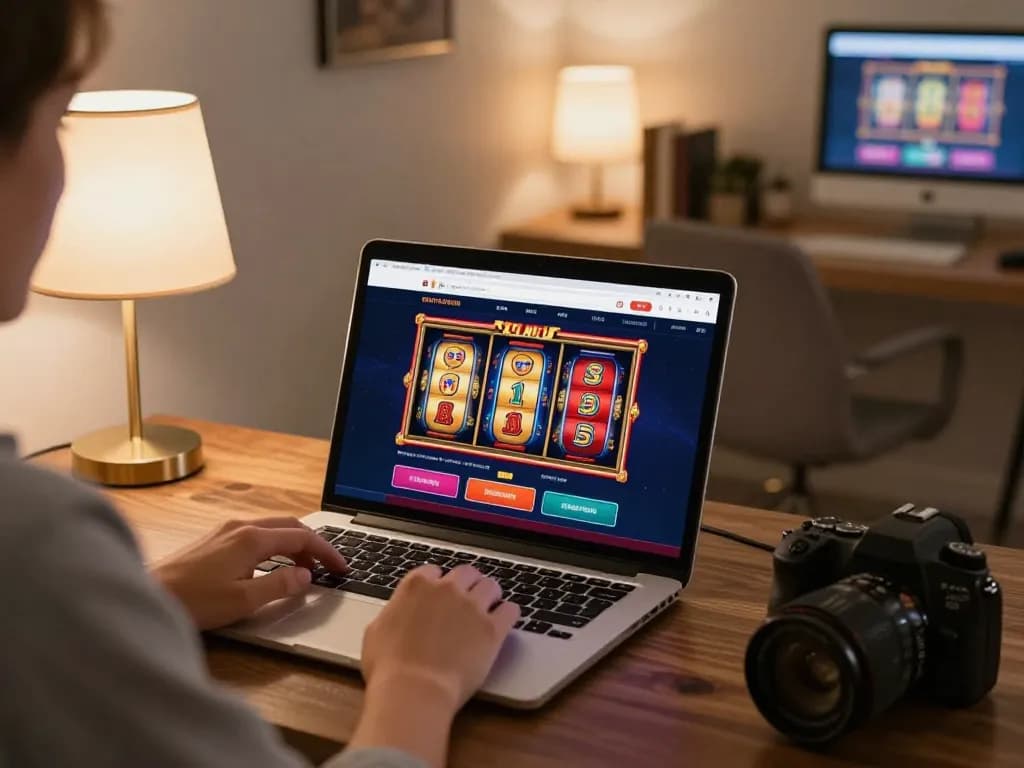 Enjoying a bonus new member 100 offer while playing online slots.