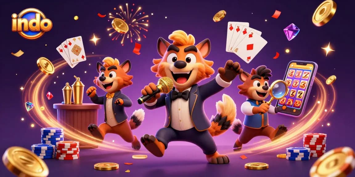 Indo casino scene with hyenas in action, showcasing vibrant gambling fun and excitement.