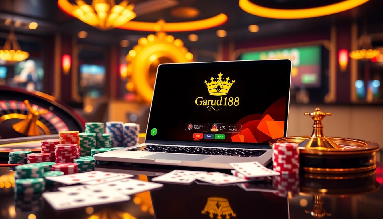 Exciting online gambling interface at king garuda138 featuring vibrant casino elements.