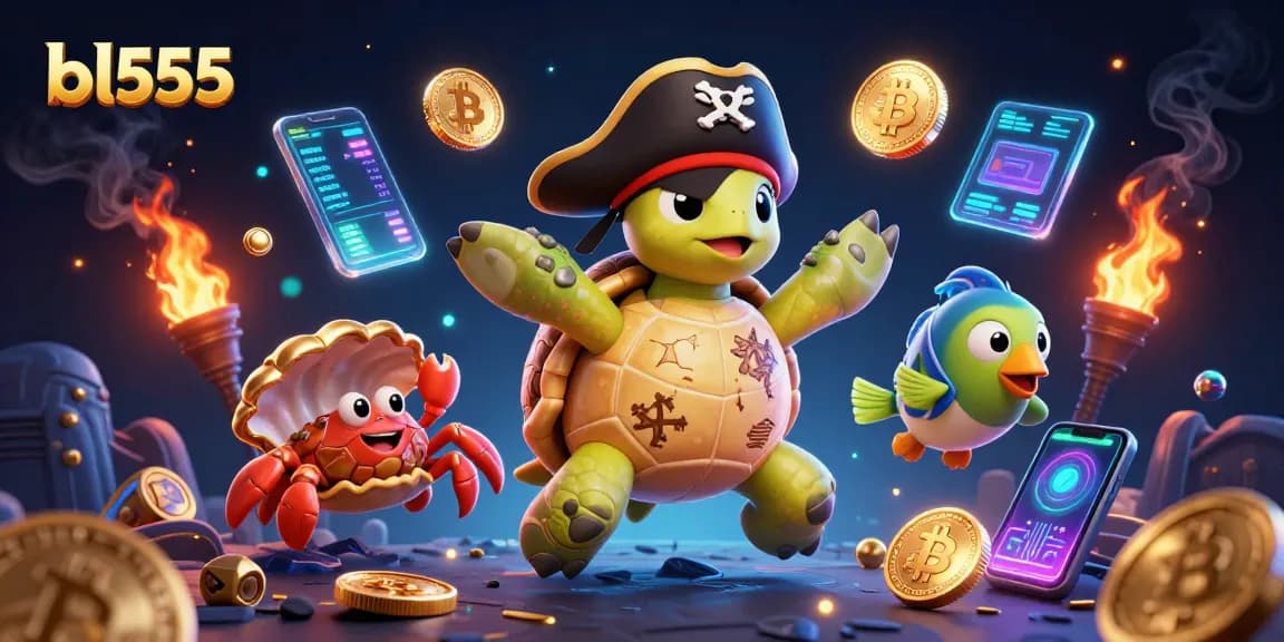 Experience thrilling adventures at bl555 with vibrant treasures and captivating characters in this casino illustration.