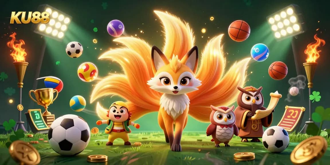 Experience thrilling gameplay with KU88 as vibrant characters come alive in an exciting casino scene.