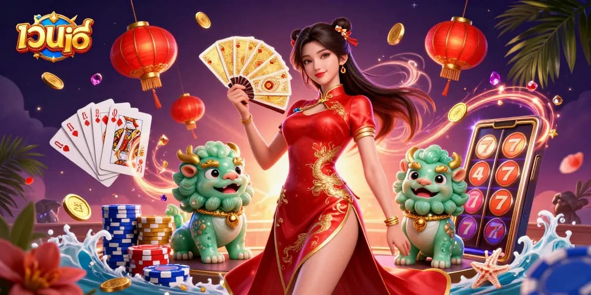 Experience the thrill of เว็บสล็อต with cascading coins and vibrant gaming elements.