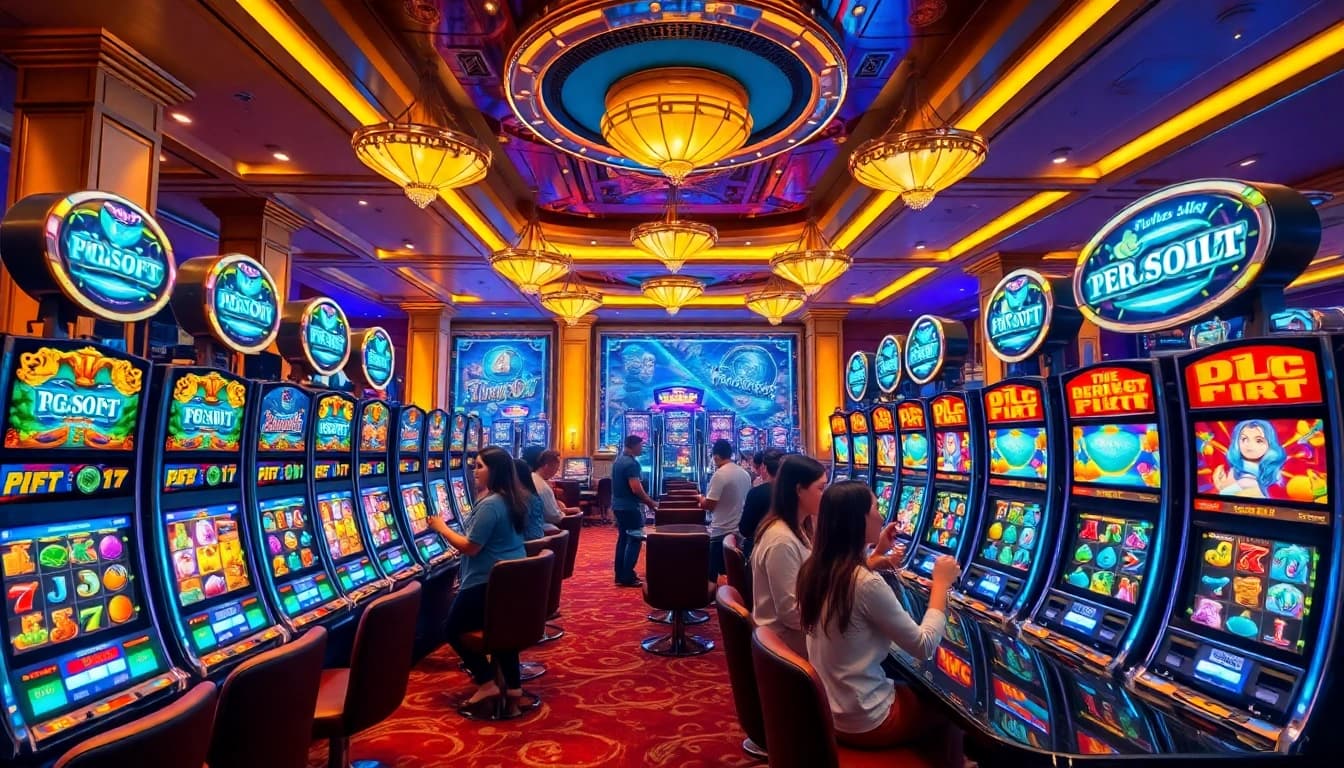Experience exciting slot demo pgsoft gameplay amidst luxurious casino visuals.