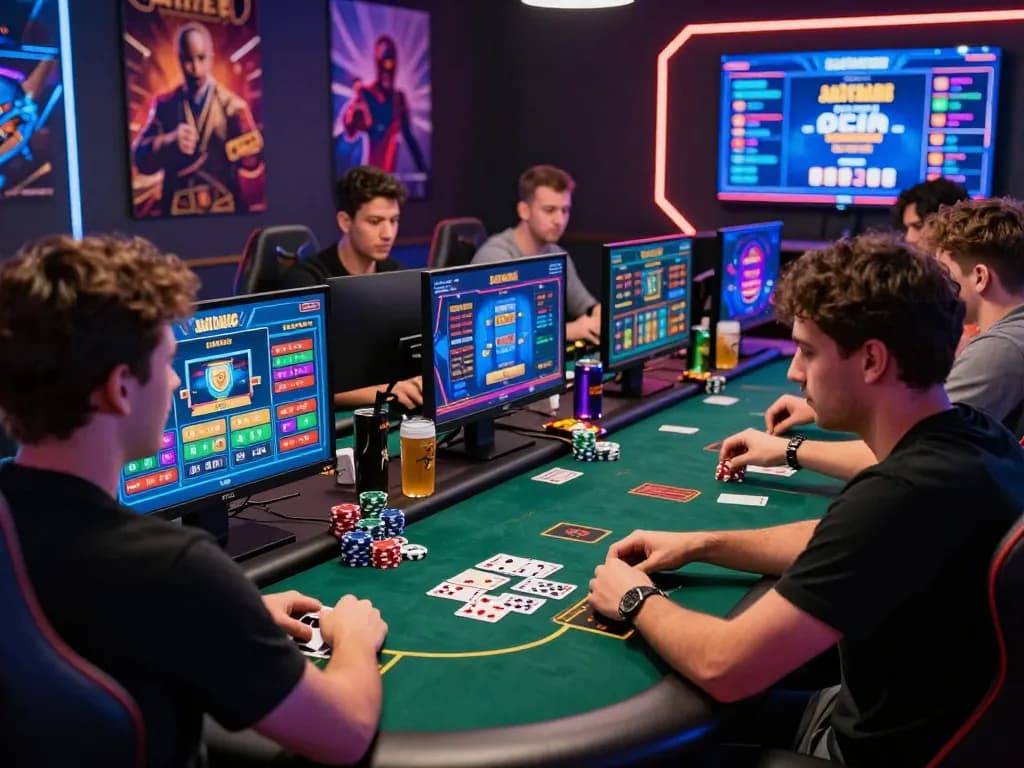 Players engaging in exciting online games on the sultan88 platform with vibrant graphics and a lively atmosphere.