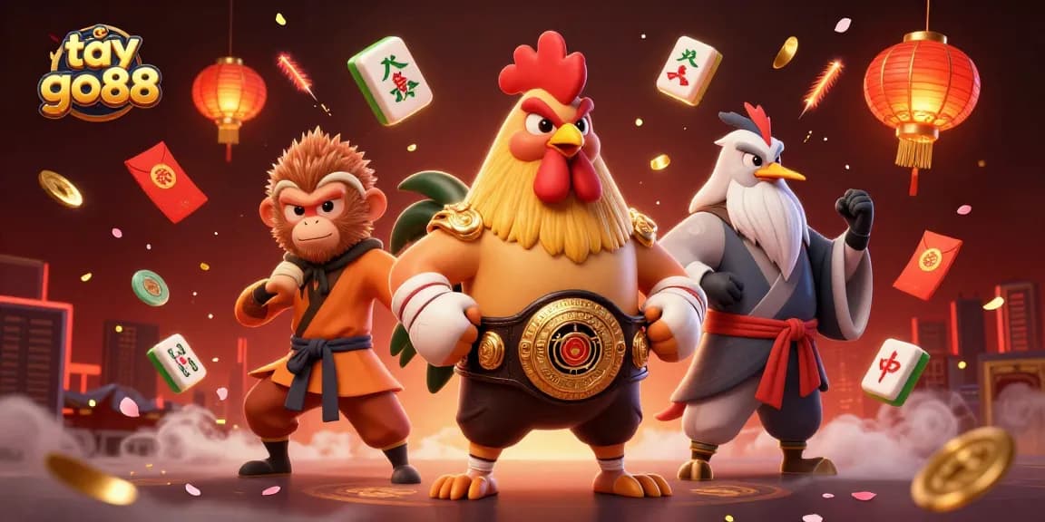 Experience the thrill of tải go88 with energetic 3D characters in a vibrant casino scene.