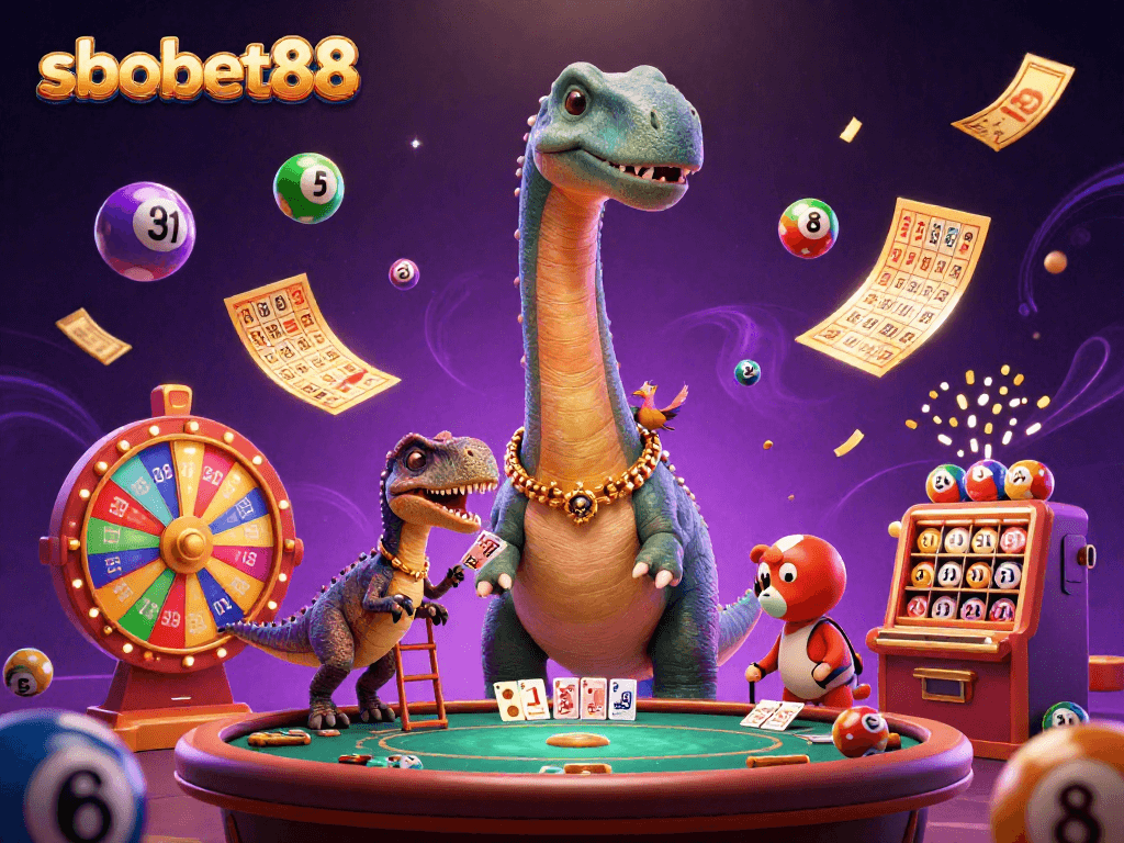 SBOBET88 invites players to enjoy thrilling gaming with vibrant characters and lively elements.