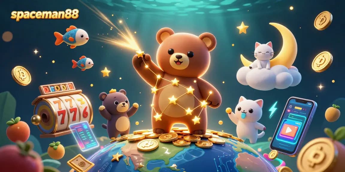 Win big with spaceman88 in this engaging casino adventure featuring vibrant slot elements.