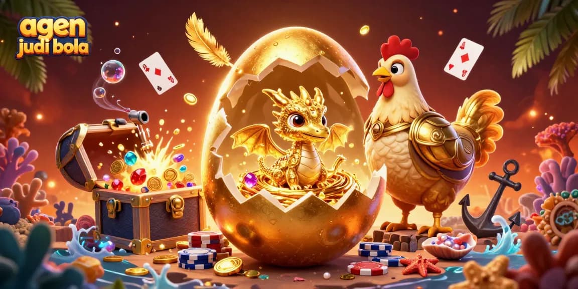 Bet on agen judi bola with golden dragon and poker chips in an action-packed scene.