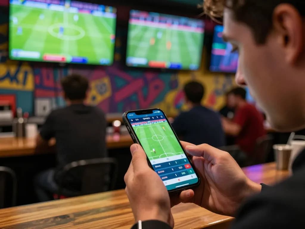 Ikuti pembaruan skor langsung SPBO 1 saat aksi taruhan olahraga berlangsung di bar olahraga yang enerjik.