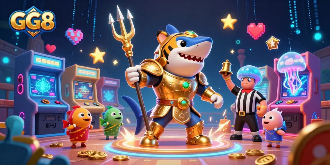 GG8 showcases thrilling underwater casino action with vibrant game elements and sea creatures.