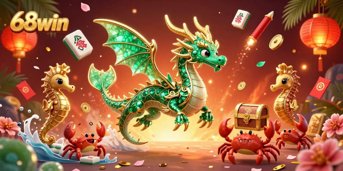 Experience thrilling gameplay at 68win with vibrant characters and dynamic casino elements in this colorful illustration.