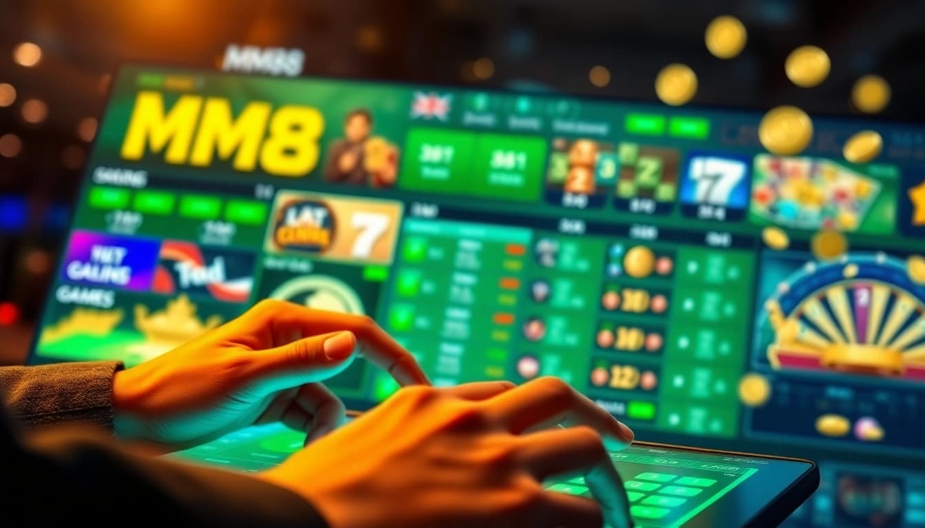 Engaging MM88 online gambling scene showcasing vibrant digital gaming options