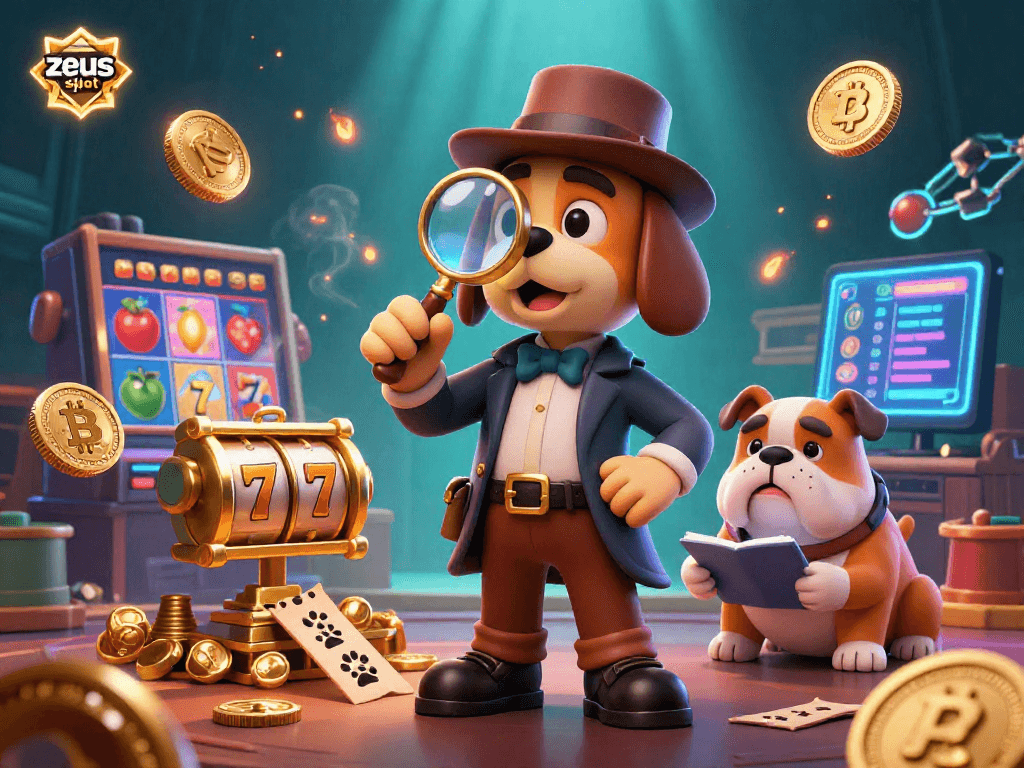 Engage with zeus slot and master the casino experience with vibrant 3D characters solving clues.