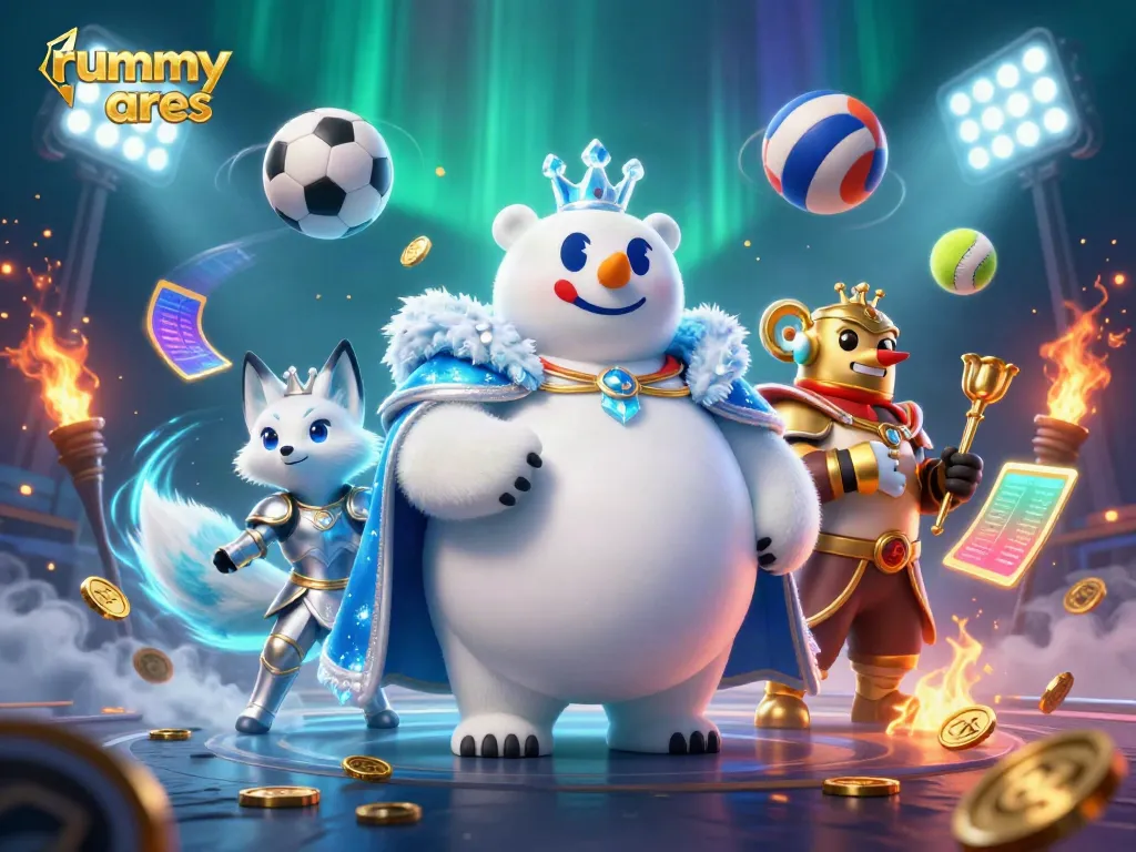 Engage with Rummy Ares through captivating 3D characters and dynamic game elements.