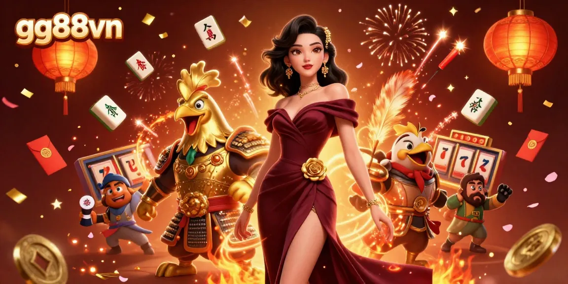 Experience gaming excitement at gg88vn with vibrant casino elements and dynamic characters.