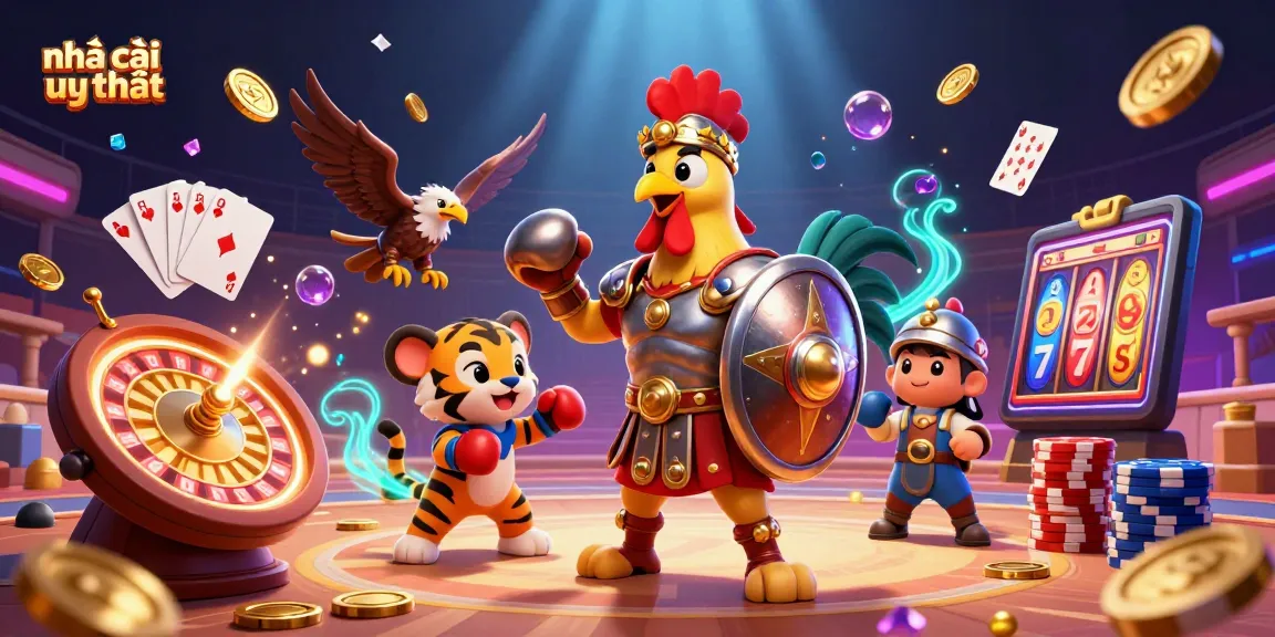 Experience excitement with nhà cái uy tín through a vibrant casino-themed 3D illustration.