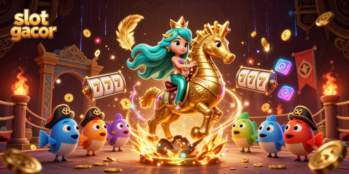 Terlibat dalam permainan yang mendebarkan dengan penawaran slot gacor, menampilkan pemandangan yang hidup dengan karakter yang memikat dan elemen kasino yang kaya.