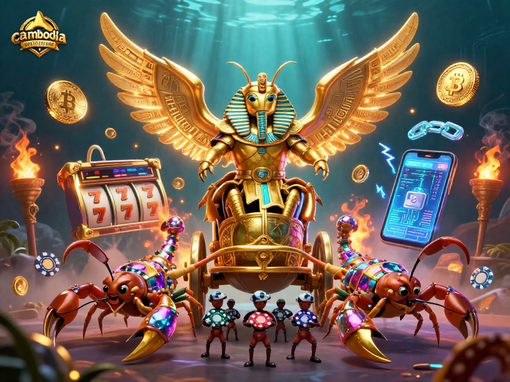 Engage in thrilling action at cambodia online casino with golden scarab beetle and jewel-encrusted scorpions.