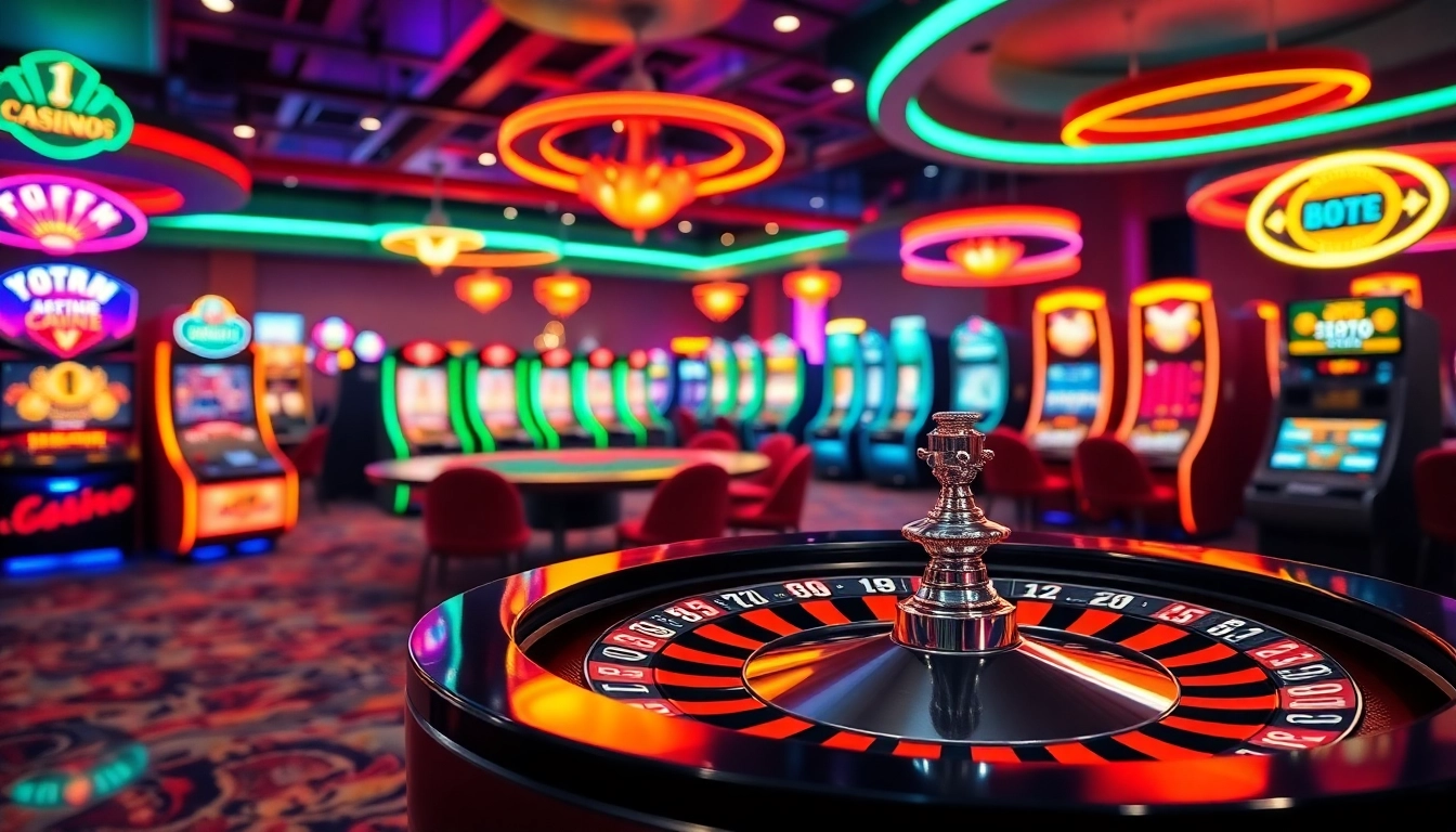Experience the thrill of online casino Singapore with vibrant roulette and slot machines.