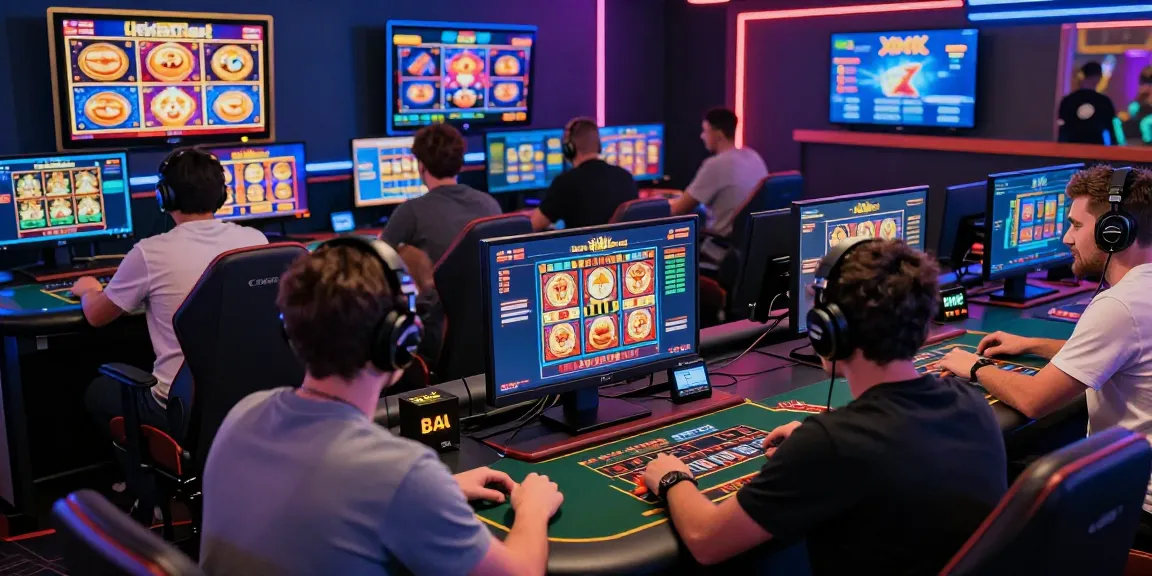 Exciting scene from https://dea.org.uk showcasing players engaged at a vibrant credit card casino, highlighting Visa and Mastercard transactions.