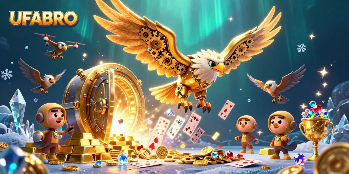 UFABRO enhances your gaming with a thrilling illustration featuring dynamic characters and casino elements.