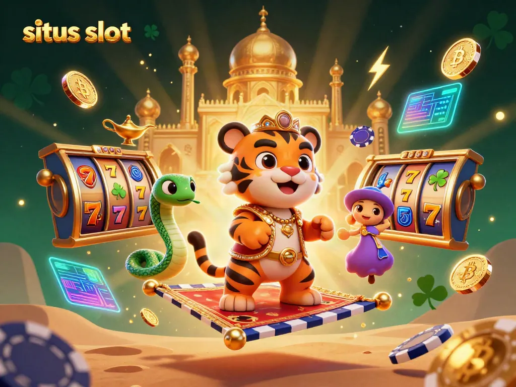 Melepaskan keberuntungan dengan simbol situs slot yang bersinar dalam perayaan mewah.